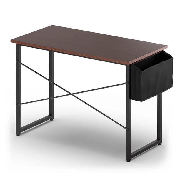 Escritorio para Ordenador Costway Estilo Industrial Café 102 x 51 x 76 cm