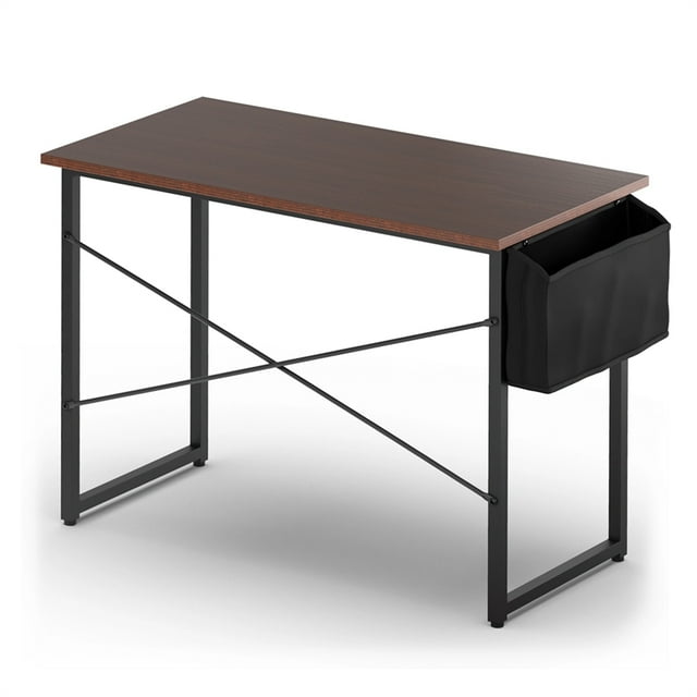 Escritorio para Ordenador Costway Estilo Industrial Café 102 x 51 x 76 cm