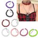 thumbnail image 4 of Classic Dice Necklace Clavicle Chain Acrylic Dice Beads Stretch Choker Necklace, 4 of 5