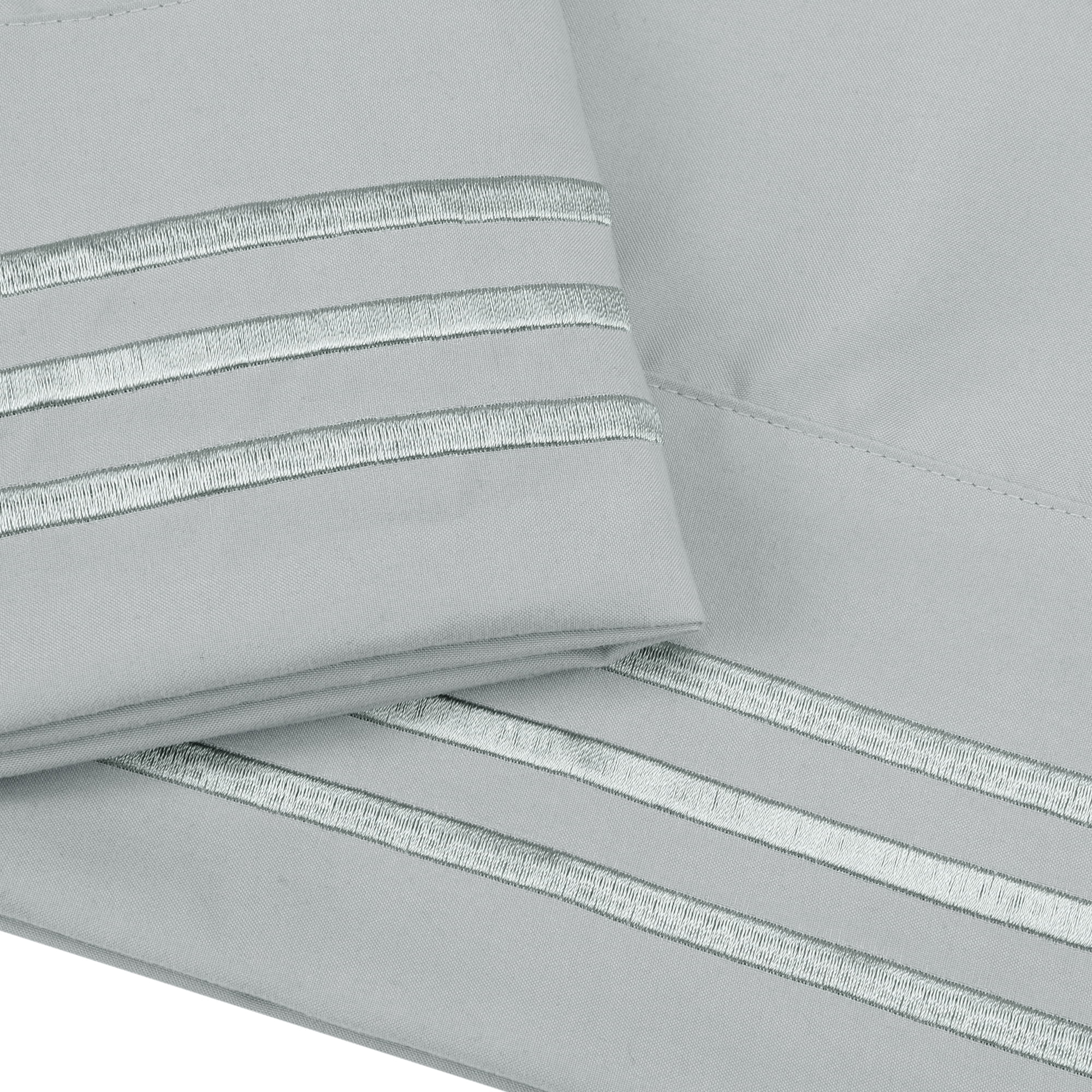 Unique Bargains Polyester Body Pillowcases 2 Pcs with Envelop Light Gray 20"x48"