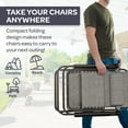 thumbnail image 2 of Lavish Home Set of 2 Outdoor Zero Gravity Chairs with Side Table (Gray), 2 of 9