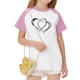 thumbnail image 5 of Blusas y camisas de manga corta con cuello redondo para niños y niñas, blusa de manga corta con estampado de cuello redondo, 5 of 7