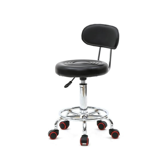 GoDecor Swivel Bar Stool Adjustable Hydraulic Massage Spa Stripe Backrest Chair Black