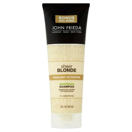 John Frieda Sheer Blonde Highlight Activating Brightening Shampoo, 11 fl
