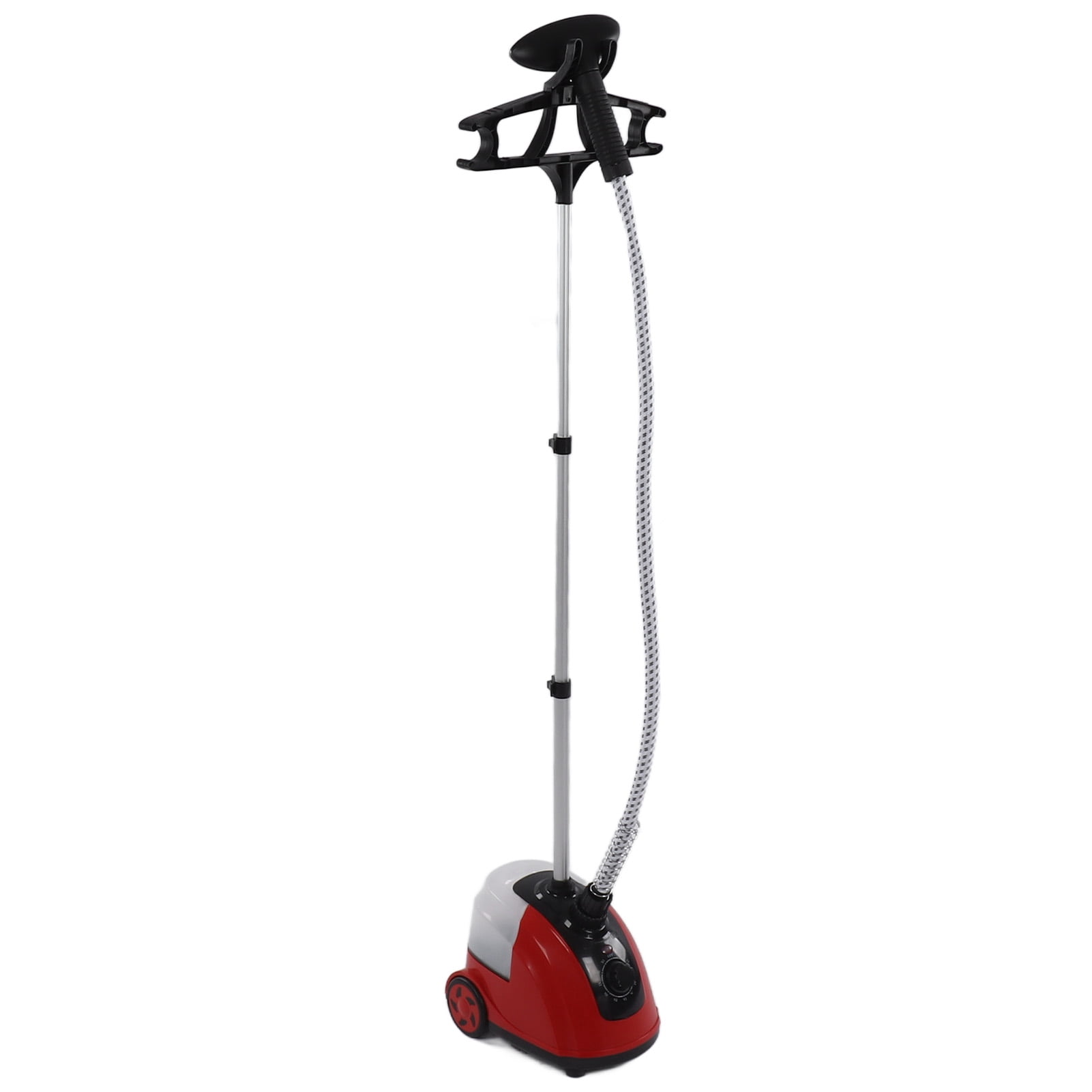 YAHHU Professional Standing Steam Iron for Clothes 1800W Powerful Garment Steamer with Hanger Red (35 inches / 88.9 cm Height)