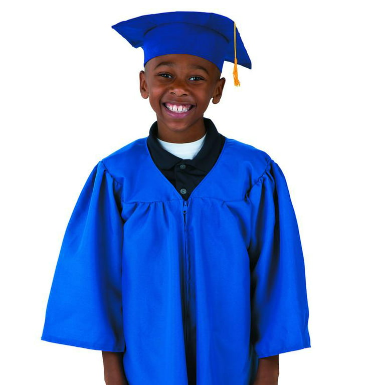 Blue Felt Graduation Caps - Party Wear - 12 Pieces
