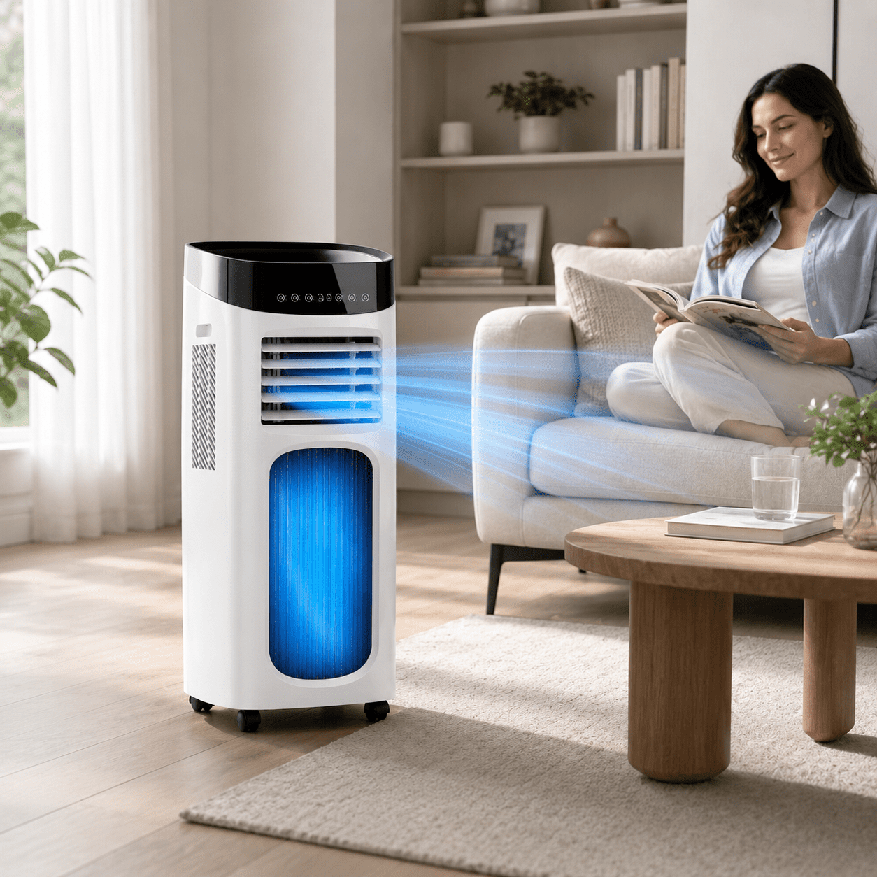 12000 BTU Portable Air Conditioner, 3-in-1 AC Unit with Dehumidifier & Fan, Remote Control, 24-Hour Timer, Portable Room Air Conditioner for Home Office Dorm
