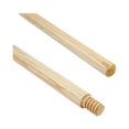 thumbnail image 4 of Threaded End Broom Handle, Lacquered Hardwood, 0.94" dia x 54", Natural | Bundle of 10 Each, 4 of 6
