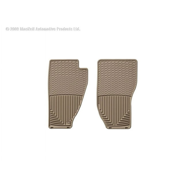 Weathertech Floor Mat W476TN All-Weather; Direct-Fit; Deeply Sculpted Channels; Tan; Thermoplastic Elastomer TPE; 2 Piece