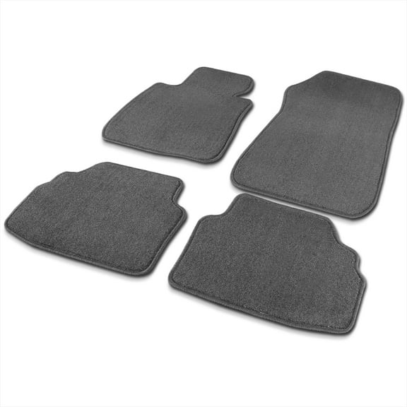 Spec-D Tuning 4PC Gray Carpet Floor Mats Front & Rear Custom Fit Compatible with 2005-2009 BMW E90 3-Series 4Dr Sedan