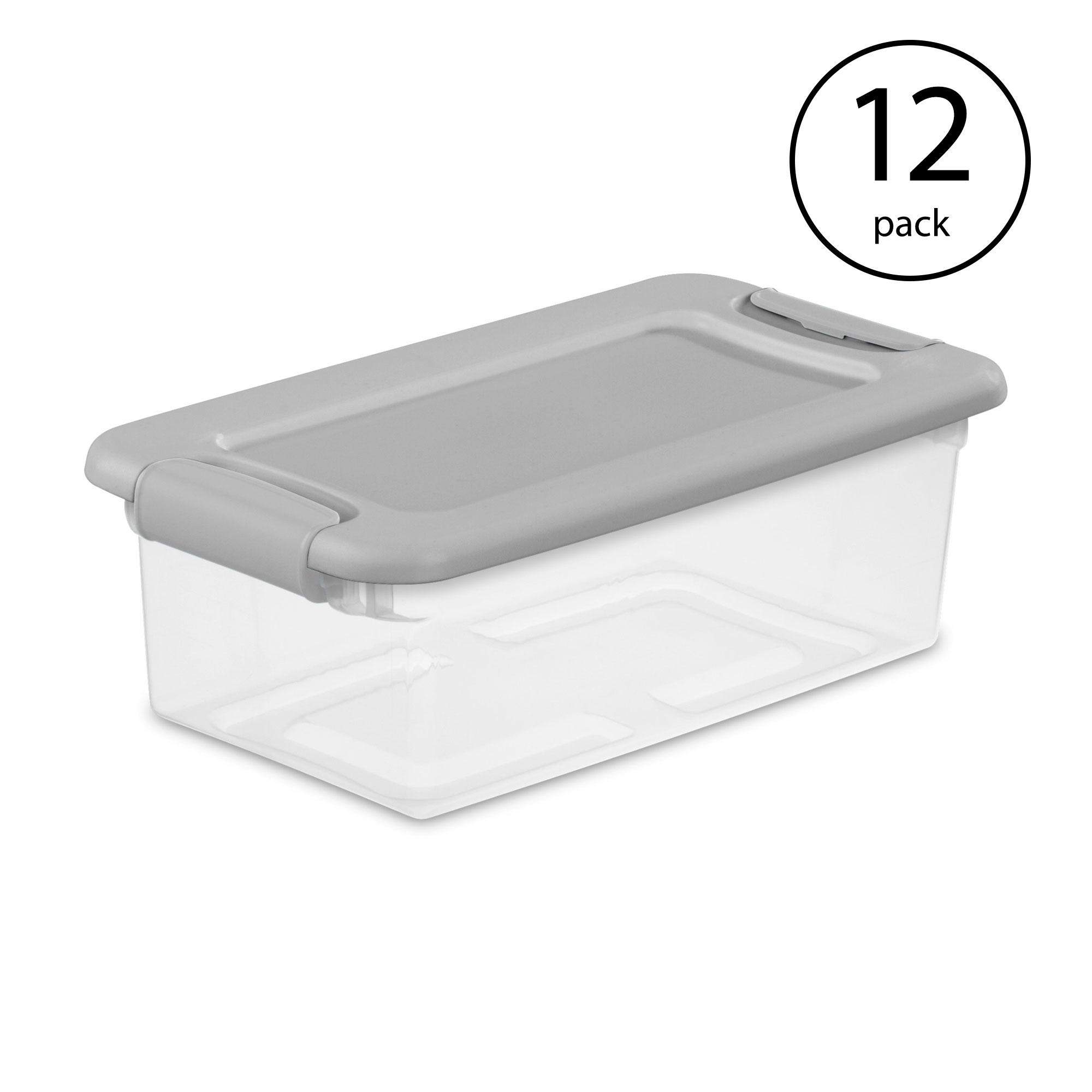 Sterilite 6 Quart Latching Box Plastic Stackable Storage Container Bin