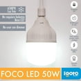 thumbnail image 2 of Foco led de alta potencia T140 50W 6500K luz fría 4500 Lumen blanco 50 W, 2 of 5