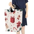 thumbnail image 4 of Yayeee Freestanding Laundry Hamper with Handle Collapsible Large Storage Basket for Clothes, Red Christmas Box Pattern, 4 of 7
