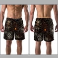 thumbnail image 3 of luoweisi Men's Beach Shorts Quick Dry Swim Trunks with Mesh Lining Halloween Spider Web L, 3 of 5