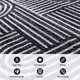 thumbnail image 2 of World Rug Gallery Bohemian Stipre Arch Design Area Rug - BLACK 5' X 7', 2 of 8