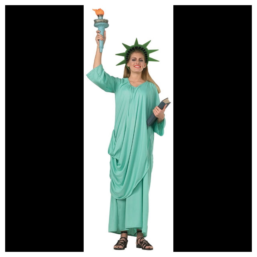 Statue of Liberty Adult Womens Costume Robe Patriotic USA American Hallowee...