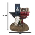 thumbnail image 2 of Western Welcome State Of Texas Map With Horseshoe And Longhorn Skull Figurine, 2 of 9