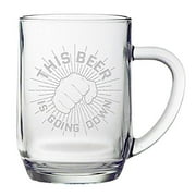FiNeware This Beer Is Going Down Funny Beer Mug 20 ounce Etched Haworth Mug Gift for Men by Fineware