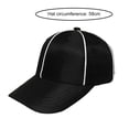 thumbnail image 5 of Jiaroswwei Baseball Hat Contrast Color Long Brim Fasten Tape Adjustable Ponytail Hole Sunscreen Washable Sport Training Referee Hat Headwear, 5 of 7