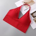 thumbnail image 1 of Sujetador de talla grande para mujer, con copa triangular, sin aro, elástico, sin dejar huellas, con escote colgante y espalda ajustable, 1 of 6