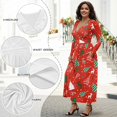 thumbnail image 6 of Tutolipy Christmas Tree Printed Dresses for Women Flowy Elk Printed Midi Dresses A Line Dress Wedding Guest Holiday Beach Long Dress, L, 6 of 7