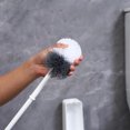 thumbnail image 5 of Matoen Heavy-Duty Toilet Brush with Hard Bristles - Long Handle Bowl Cleaner for Bathroom & Toilet Cleaning - Non-Slip Base & Fast-Drying Design (White, Plastic), 5 of 7