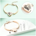 thumbnail image 4 of Customize Angel Wing Print Heart Urn Locket Stainless Steel Bangle Keepsake Cremation Jewelry for Ashes of Loved One Memorial Funeral Urn Bracelet for Ashes Holder - A Piece of My Heart is in Heaven, 4 of 5