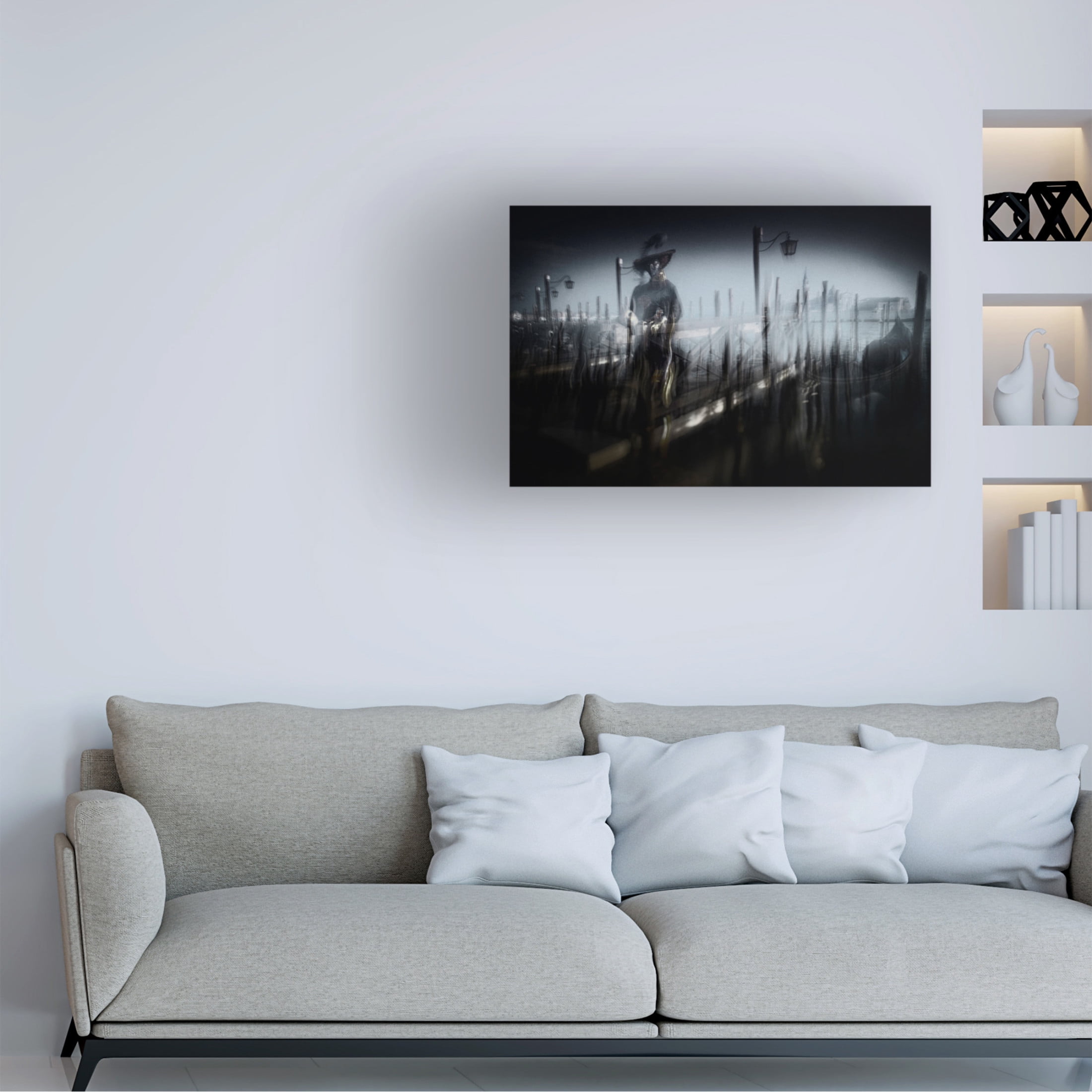 Canvas Wall Art - Milan Malovrh 'Simbols Of Venice' Wall Art for Living Room, Bedroom, or Office D?cor by Trademark Fine Art - 47 x 30 Inches