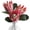 Orange, variant on Artificial Flowers Fake Silk Protea Cynaroides Plastic Flower Arrangements Decor Bouquet for Wedding Table Centerpieces 3pcs (Rose)
