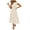 apricot, variant on HYwys Women s Summer Casual Flutter Short Sleeve Crew Neck Smocked Elastic Waist Tiered Midi Dress