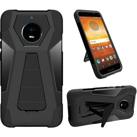 GSA Hybrid T Kickstand Cover Case For Motorola Moto E5 Supra E5 Plus (Black)