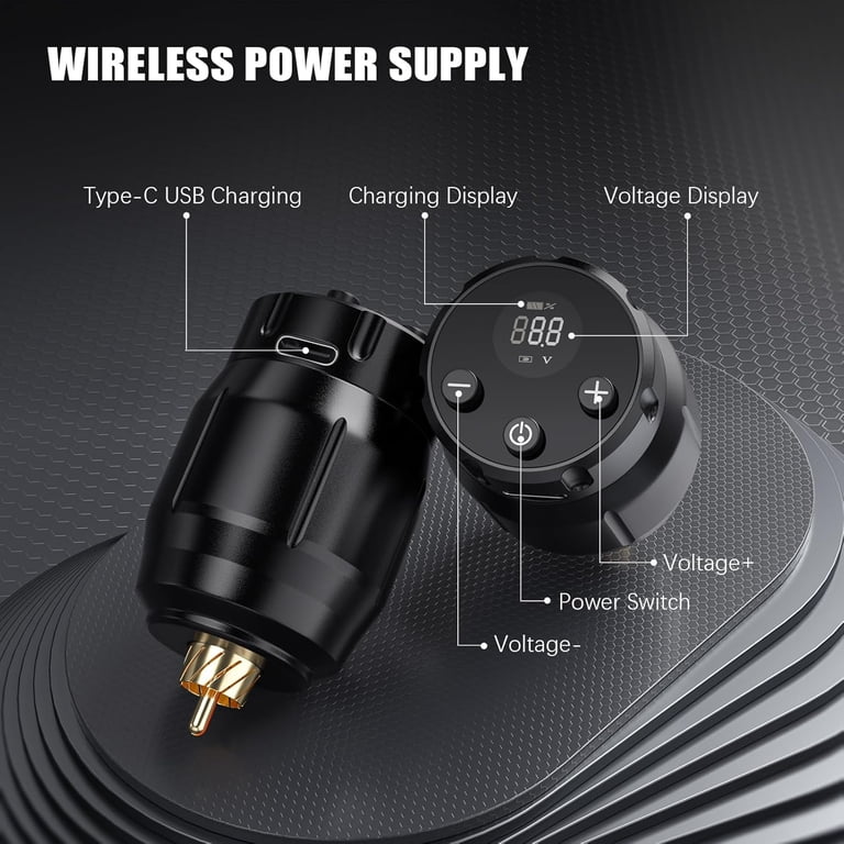 Wireless Tattoo Power Supply for Tattoo Machine, Tattoo Battery