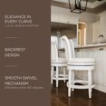 thumbnail image 2 of Maven Lane Pullman Counter Stool in White Oak w/ Natural Color Fabric Upholstery, 2 of 6