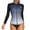 Gradient Gray, variant on Rash Guard Shirt for Women Plus Size Zip Front Long Sleeve Sun Protection Swimwear Tops S-3X