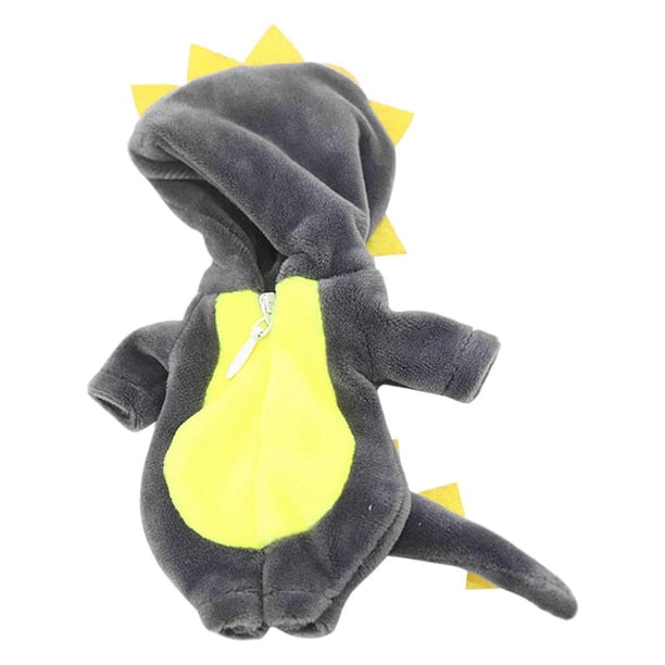 Ropa de muñeca Sunnimix 1/12 Pijamas de felpa Dinosaurio