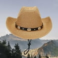 thumbnail image 2 of Summer Holiday Fashion Casual Style Sun Hat With Lanyard Outdoor Shade Cowboy Hat, 2 of 6