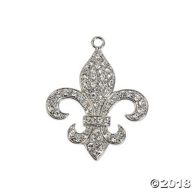 Cute Gift for Women Glitzs Jewels 925 Sterling Silver Pendant for Necklace Fleur de lis