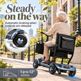 thumbnail image 2 of Ecomobi 4 Wheel Foldable Mobility Scooter for Senior with Removable Dual Lithium Battery, 41 lbs Lightweight Powered Wheelchair for Adult,300 lb Capacity,Travel Scooter for Elderly,Gray, 2 of 9