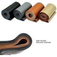 thumbnail image 4 of Universal Steering Wheel Cover Genuine Leather Stitch On Wrap (Size M+, Black), 4 of 7
