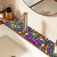 thumbnail image 2 of Yayeee Faucet Mat for Kitchen Sink 14.7" Diatomite Long Splash Guard Pad, Colorful Psychedelic, 2 of 7