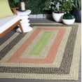 thumbnail image 4 of SAFAVIEH Braided Oswin Geometric Machine Washable Reversible Area Rug, Black/Light Green, 8' x 10', 4 of 18