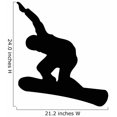 thumbnail image 2 of Wallmonkeys Snowboarder Silhouette - 26 Peel and Stick Wall Decals Mural WM108432 (21 in W x 24 in H), 2 of 4