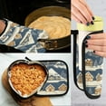 thumbnail image 5 of Yayeee Oven Mitts and Pot Holder Set of 2 Heat Resistant Kitchen Gloves Baking Hot Pad, Winter Village, 5 of 5