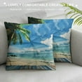 thumbnail image 3 of palm tree Graphic Decorative Men Women Boy Girl Room Cushion Throw Pillow Cover for Home Couch Living Room Bed Sofa   for Car Couch Bedroom 夏季  Throw Pillow Cover 1PC, 3 of 5