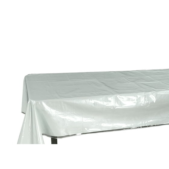 Berrnour Home Heavy Duty Clear Plastic Tablecloth Essential Kitchen