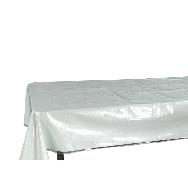 Berrnour Home Heavy Duty Clear Plastic Tablecloth Essential Kitchen