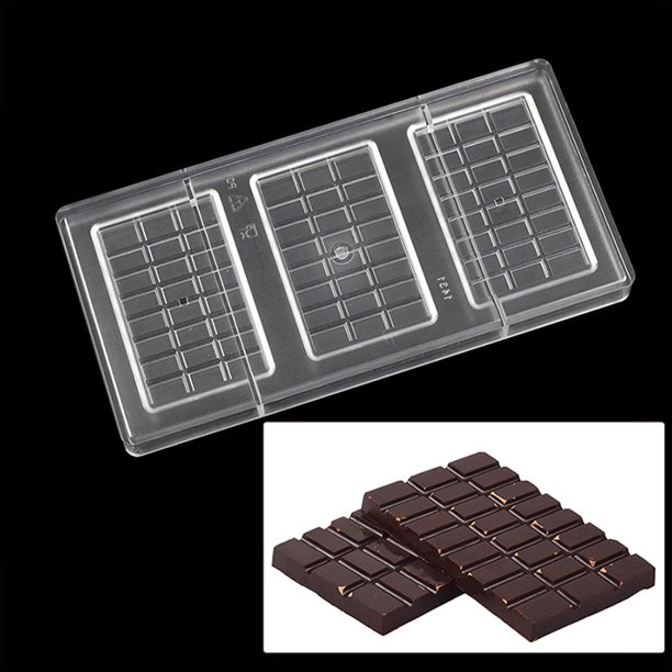 3D Chocolate Candy Bar Mold Polycarbonate Plastic Forms Chocolate Bar