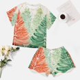 thumbnail image 4 of Christmas Snowmen Pajama Set for Women 2 Piece Sleepwear Loungewear Short Sleeve, 4 of 7