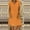 Orange, variant on hoksml Cute Summer Dress,Fashion Women Loose V-Neck Summer Solid Short Sleeve Cotton And Linen Dress