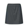 thumbnail image 5 of MIXUE Skirts For Women Summer Solid Color Elastic High Waist Yoga Sports Mini Tennis Skirt Daily-Wear,Gray,XXL, 5 of 6